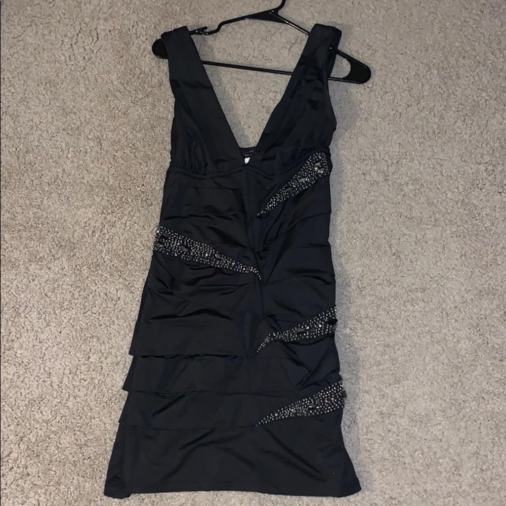 Black sexy jeweled dress
